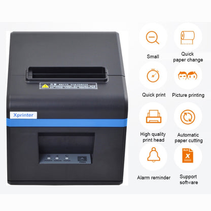 Xprinter XP-N160II เครื่องพิมพ์บาร์โค้ดปรับเทียบอัตโนมัติด้วยความร้อนผ่านพอร์ต USB, XP-N160II