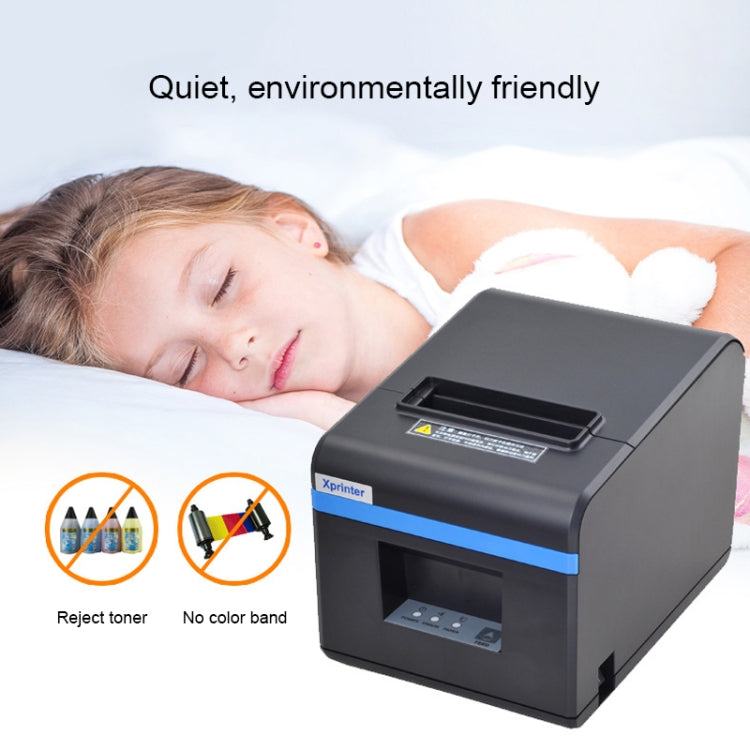 Xprinter XP-N160II เครื่องพิมพ์บาร์โค้ดปรับเทียบอัตโนมัติด้วยความร้อนผ่านพอร์ต USB, XP-N160II