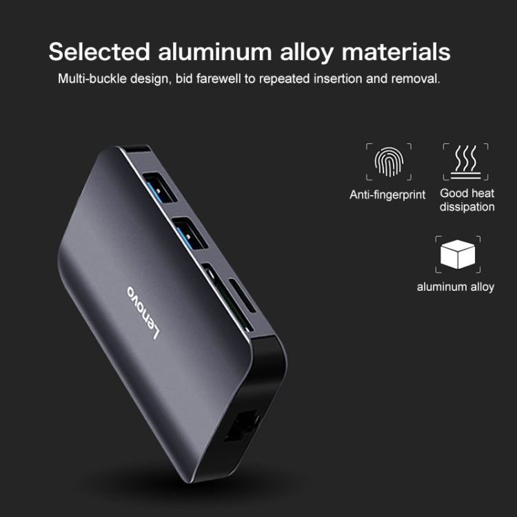 Lenovo F1-C08 8 In 1 Type-C / USB-C เป็นฮับตัวแปลงมัลติฟังก์ชั่น HDMI, F1-C08