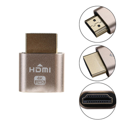 อะแดปเตอร์แสดงผลเสมือน VGA HDMI 1.4 DDC EDID Dummy Plug Headless Display Emulator, Pink, Grey, Gold, Red, Silver