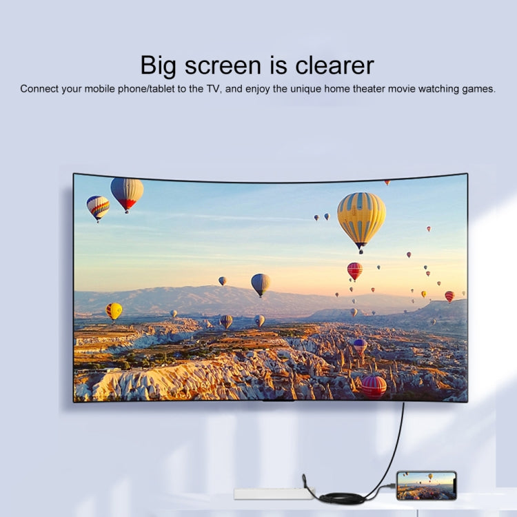 7563s USB-C / Type-C หญิงถึง 2K HDMI ชาย HD สายเคเบิลอะแดปเตอร์วิดีโอ, ความยาวสายเคเบิล: 1 ม.