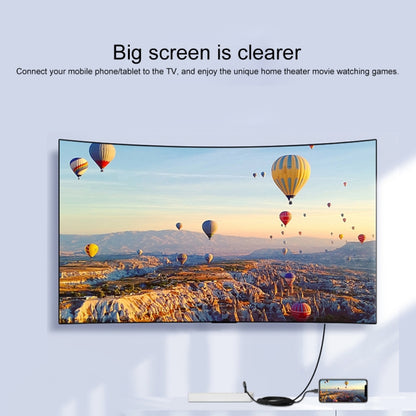 7563s USB-C / Type-C หญิงถึง 2K HDMI ชาย HD สายเคเบิลอะแดปเตอร์วิดีโอ, ความยาวสายเคเบิล: 1 ม.