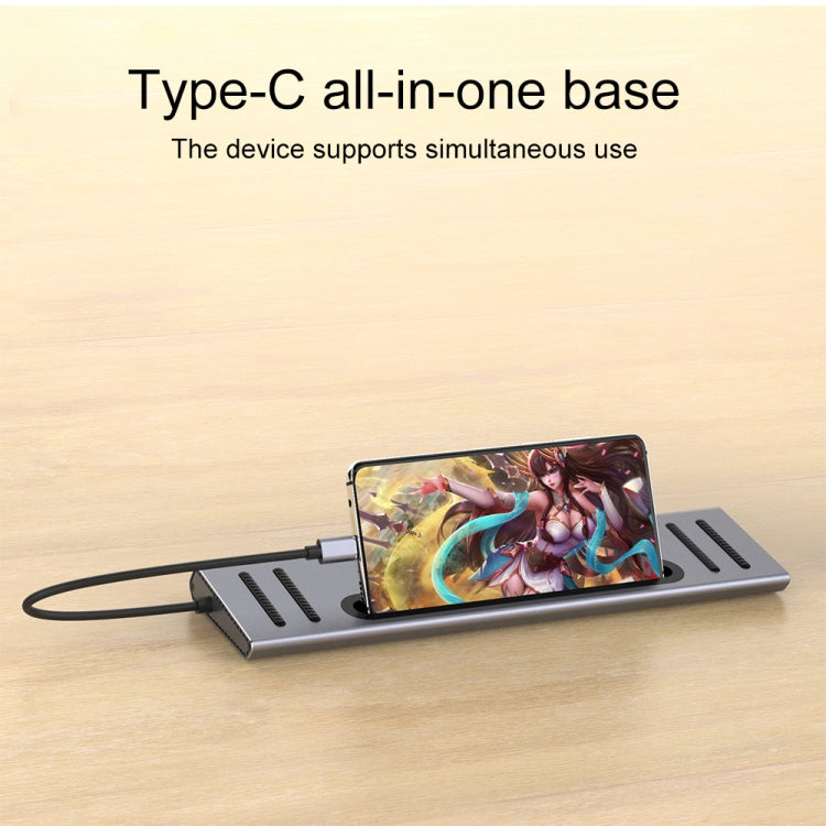 9199 12 in 1 USB-C / Type-C ถึง USB-C / Type-C + ช่องเสียบการ์ด TF / SD + RJ45 + เสียง 3.5 มม. + PD USB-C / Type-C ชาร์จ + 2 HDMI + 4 USB 3.0 พอร์ตมัลติฟังก์ชั่นสถานีเชื่อมต่อตัวแปลง HUB, 9199