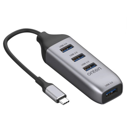 Onten 95118U 4 in 1 USB-C / Type-C ถึง 4 พอร์ต USB 3.0 มัลติฟังก์ชั่น HUB Converter Docking Station, 95118U