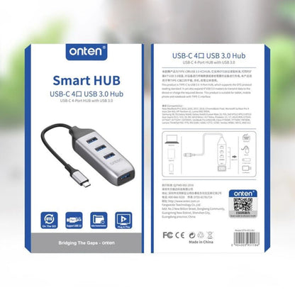 Onten 95118U 4 in 1 USB-C / Type-C ถึง 4 พอร์ต USB 3.0 มัลติฟังก์ชั่น HUB Converter Docking Station, 95118U