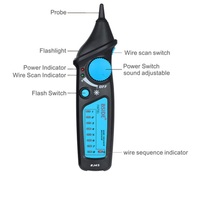 BSIDE FWT81 RJ11/RJ45 สายโทรศัพท์ Tracker Toner Ethernet LAN เครื่องทดสอบสายเคเบิลเครือข่าย, FWT81 Cable Tester