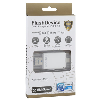 NK-208 3 in 1 i-Flash TF Card / SD Card Reader สำหรับ 8 Pin + USB 2.0 + อุปกรณ์ Micro USB (สีดำ), NK-208 White, NK-208 Black