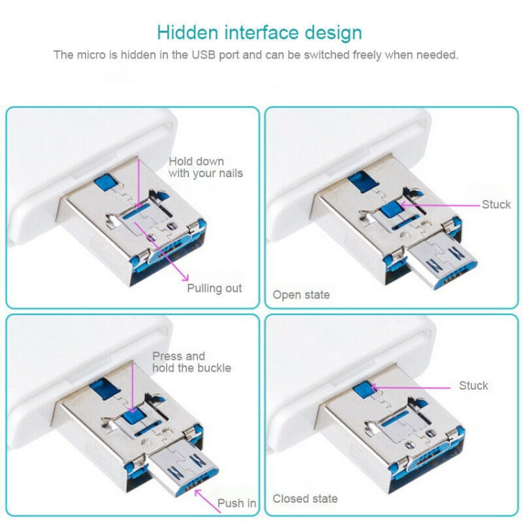 NK-208 3 in 1 i-Flash TF Card / SD Card Reader สำหรับ 8 Pin + USB 2.0 + อุปกรณ์ Micro USB (สีดำ), NK-208 White, NK-208 Black