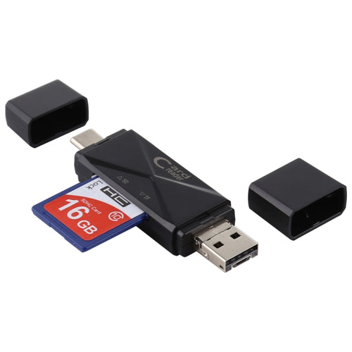 USB-C / Type-C + SD + TF + เครื่องอ่านการ์ด Micro USB เป็น USB 2.0, USB2.0