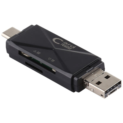 USB-C / Type-C + SD + TF + เครื่องอ่านการ์ด Micro USB เป็น USB 2.0, USB2.0