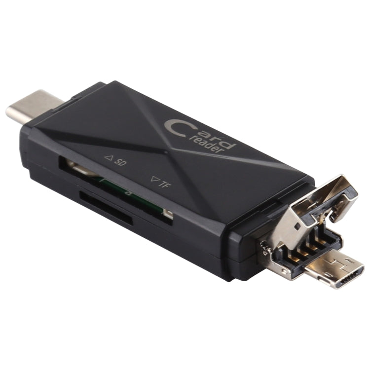 USB-C / Type-C + SD + TF + เครื่องอ่านการ์ด Micro USB เป็น USB 2.0, USB2.0