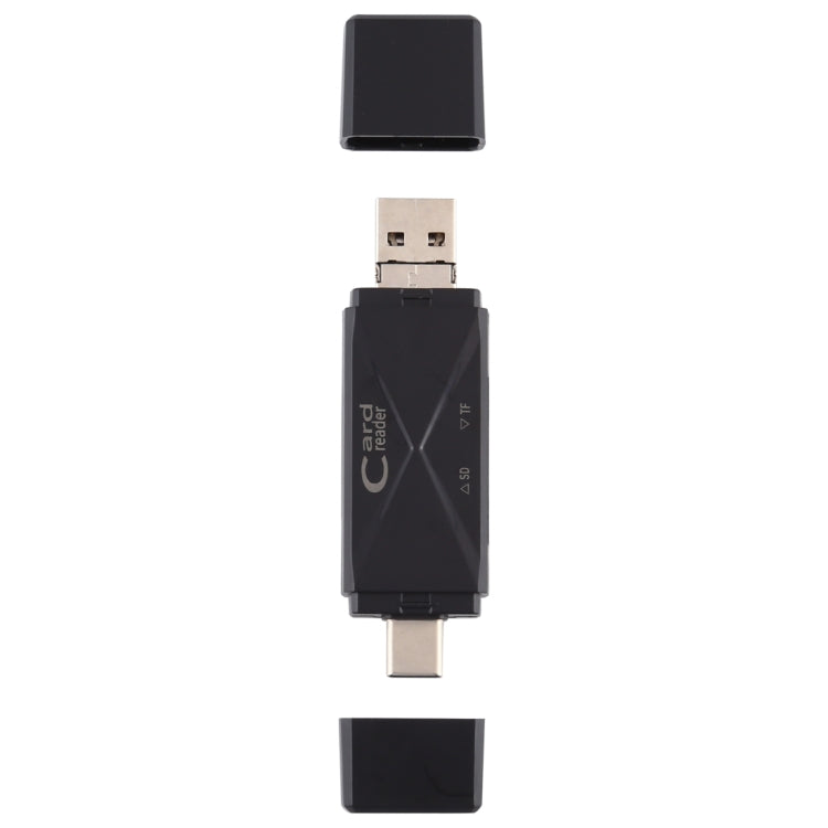USB-C / Type-C + SD + TF + เครื่องอ่านการ์ด Micro USB เป็น USB 2.0, USB2.0