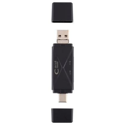 USB-C / Type-C + SD + TF + เครื่องอ่านการ์ด Micro USB เป็น USB 2.0, USB2.0