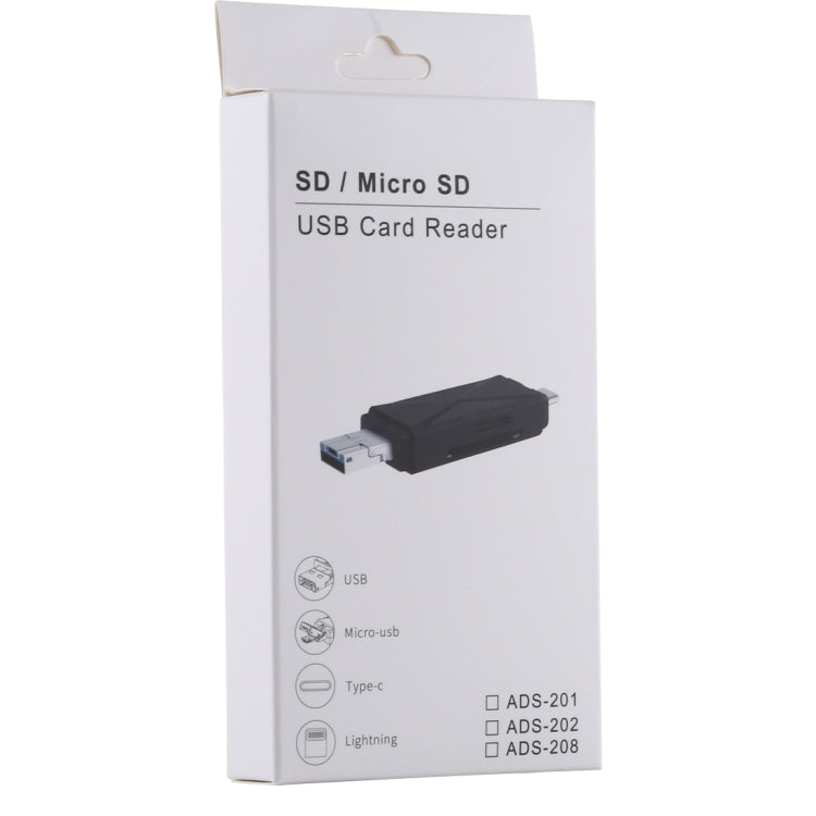 USB-C / Type-C + SD + TF + เครื่องอ่านการ์ด Micro USB เป็น USB 2.0, USB2.0