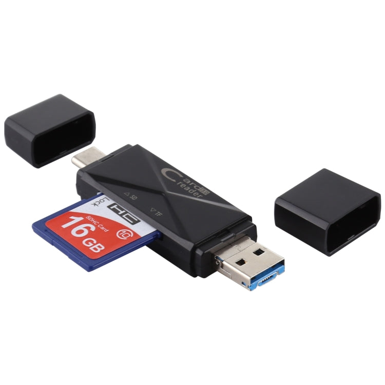 USB-C / Type-C + SD + TF + เครื่องอ่านการ์ด Micro USB เป็น USB 3.0, USB3.0