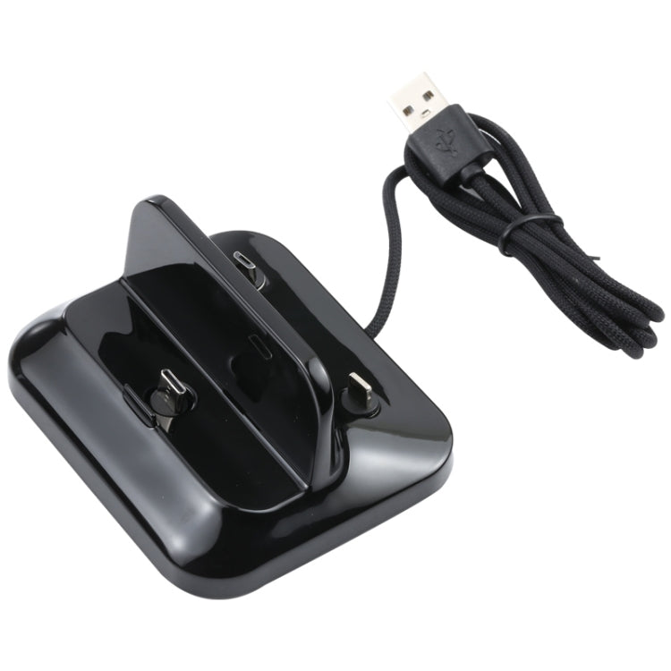 XBX02 3 in 1 8 Pin + USB-C / Type-C + ปลั๊ก Micro USB ฐานชาร์จแม่เหล็ก, XBX-02