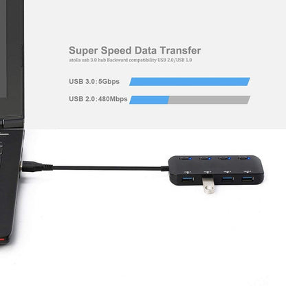 ความเร็วสูง 4 x USB 3.0 ถึง USB-C / Type-C HUB พร้อมสวิตช์, Type-C