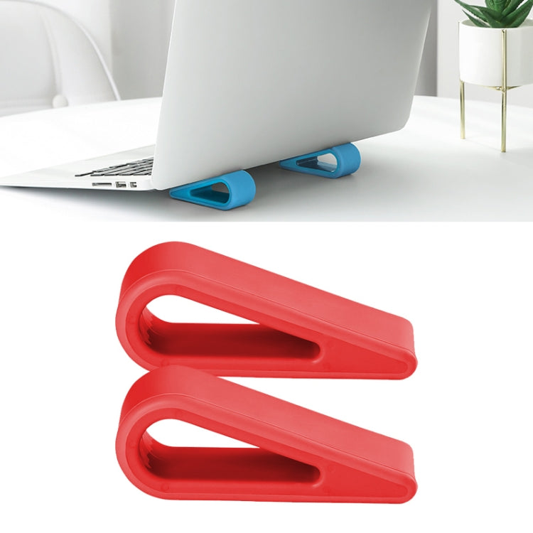 2 PCS Simple วงเล็บคอมพิวเตอร์โน้ตบุ๊คปรับความสูงเพิ่มฐานกระจายความร้อนผู้ถือ Pad