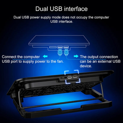 ICE COOREL ฐานคอมพิวเตอร์โน้ตบุ๊กควบคุมความเร็ว Silent Six-fan Cooling Holder Cooling Rack, Style: Flagship, Style: Flagship