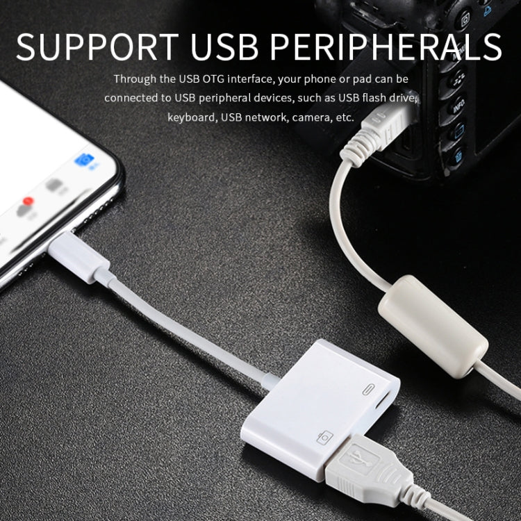 11 ซม. 8 พินชายกับ USB และ 8 พินสายชาร์จข้อมูลกล้องอะแดปเตอร์ตัวอ่านระบบรองรับเหนือ iOS 9.2
