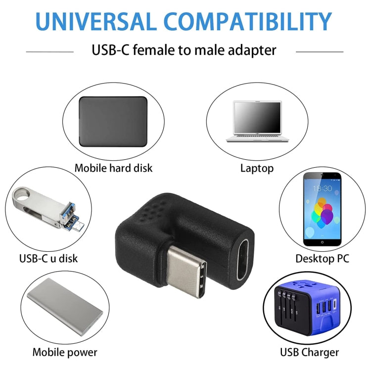 อะแดปเตอร์ USB-C / Type-C ชายกับหญิงรูปตัวยู, Type-C to Type-C