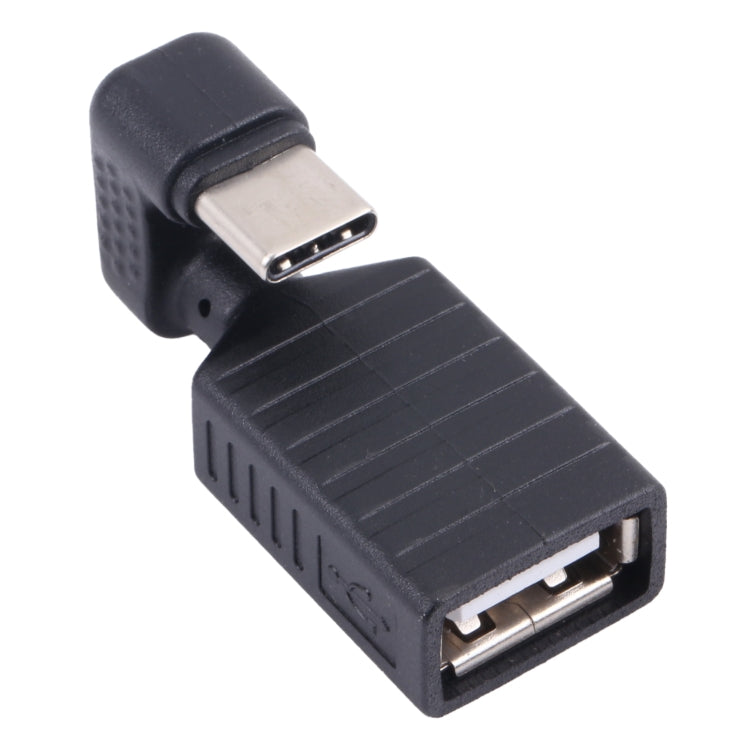 USB-C / Type-C ชายกับ USB 2.0 อะแดปเตอร์ OTG ข้อศอกรูปตัว U ตัวเมีย, Type-C to USB 2.0