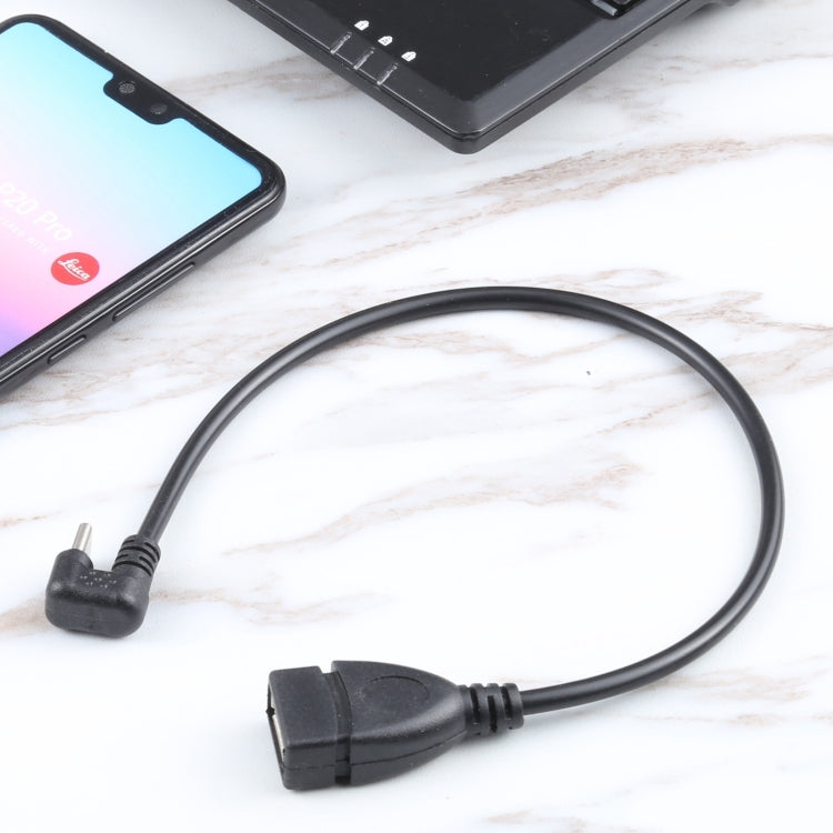 U-รูป Type-C ชายกับ USB 2.0 หญิง OTG Data Cable, Type-C to USB 2.0