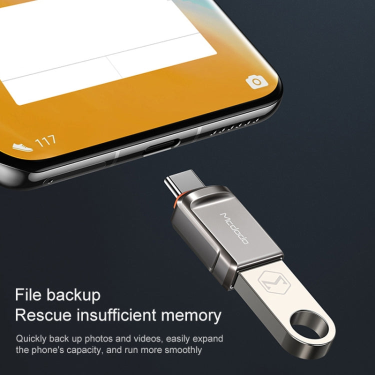 MCDODO USB 3.0 ตัวเมียเป็น USB-C / Type-C ตัวแปลง OTG ตัวผู้ USB แฟลชดิสก์, USB-C / Type-C