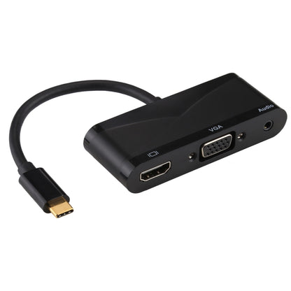 V83 USB-C / Type-C ถึง 4K HDMI / VGA + อะแดปเตอร์มัลติฟังก์ชั่นเสียง 3.5 มม. USB