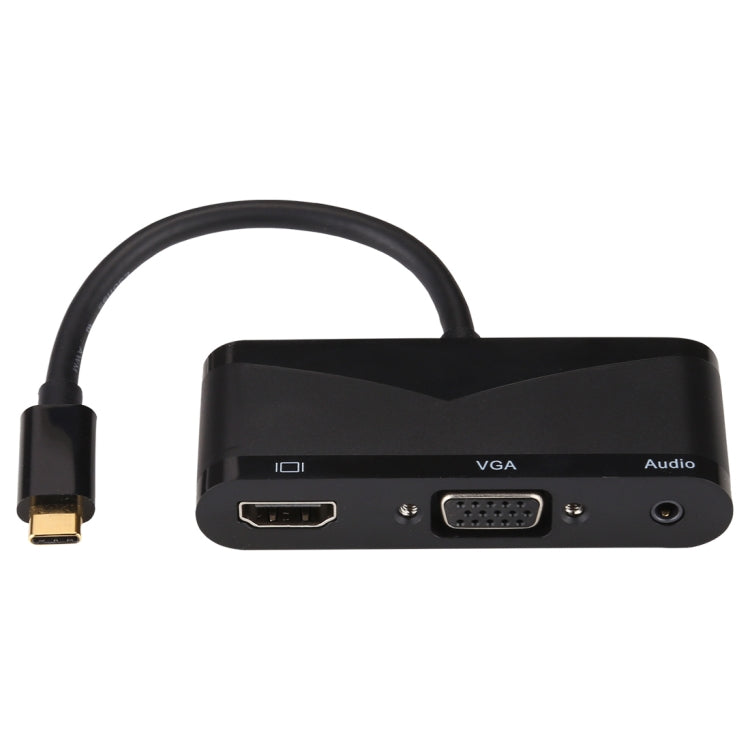 V83 USB-C / Type-C ถึง 4K HDMI / VGA + อะแดปเตอร์มัลติฟังก์ชั่นเสียง 3.5 มม. USB
