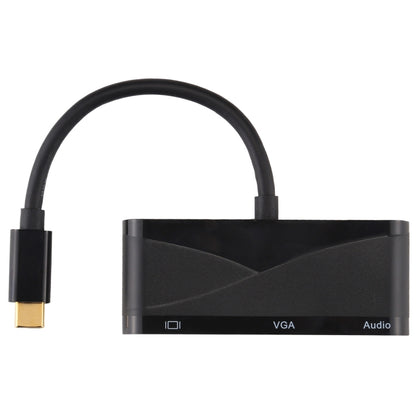 V83 USB-C / Type-C ถึง 4K HDMI / VGA + อะแดปเตอร์มัลติฟังก์ชั่นเสียง 3.5 มม. USB