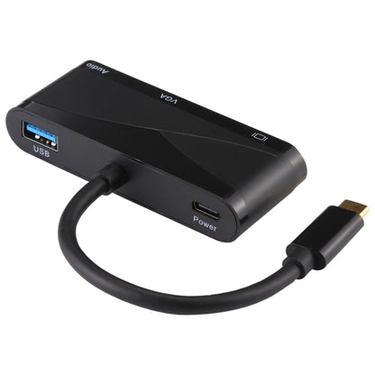 V83 USB-C / Type-C ถึง 4K HDMI / VGA + อะแดปเตอร์มัลติฟังก์ชั่นเสียง 3.5 มม. USB