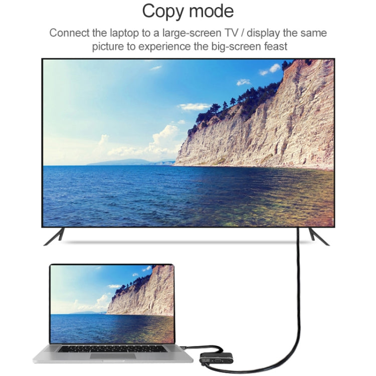 V83 USB-C / Type-C ถึง 4K HDMI / VGA + อะแดปเตอร์มัลติฟังก์ชั่นเสียง 3.5 มม. USB