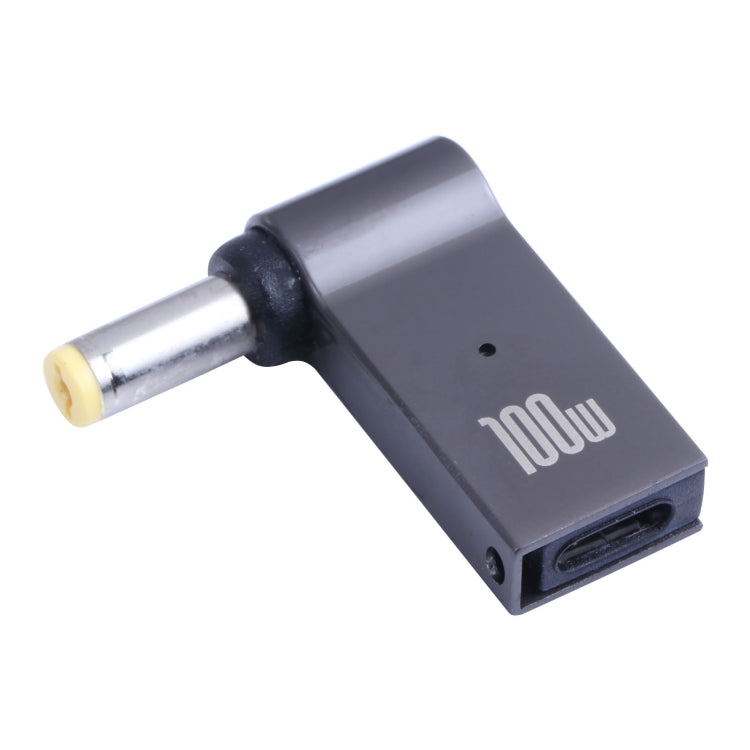 100W USB-C / Type-C หญิงเป็น DC 5.5x1.7 มม. อะแดปเตอร์ชาร์จคอมพิวเตอร์ชายสำหรับ Acer, Type-C Female to DC 5.5x1.7mm Male
