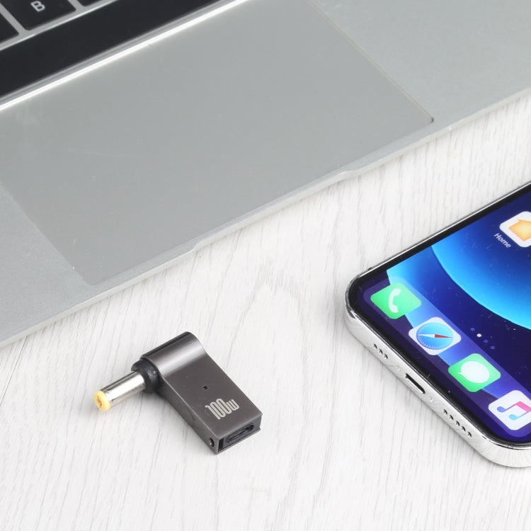 100W USB-C / Type-C หญิงเป็น DC 5.5x1.7 มม. อะแดปเตอร์ชาร์จคอมพิวเตอร์ชายสำหรับ Acer, Type-C Female to DC 5.5x1.7mm Male