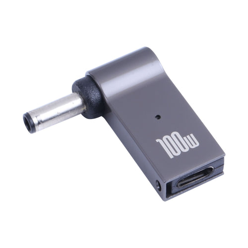 100W USB-C / Type-C หญิงเป็น DC 4.5x3.0 มม. อะแดปเตอร์ชาร์จคอมพิวเตอร์ชายสำหรับ Dell, Type-C Female to DC 4.5x3.0mm Male