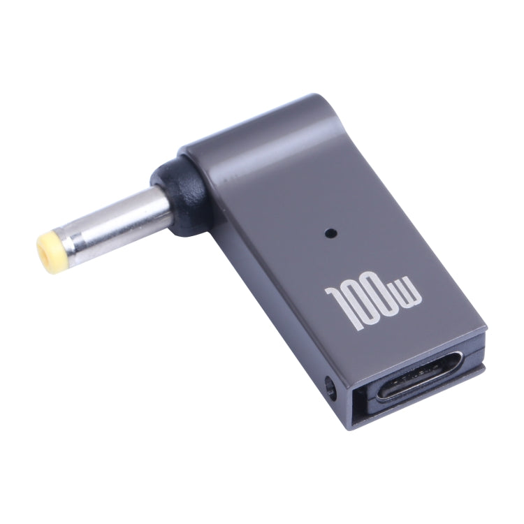 100W USB-C / Type-C หญิงเป็น DC 4.0x1.7 มม. อะแดปเตอร์ชาร์จคอมพิวเตอร์ชายสำหรับ Lenovo, Type-C Female to DC 4.0x1.7mm Male(Yellow)