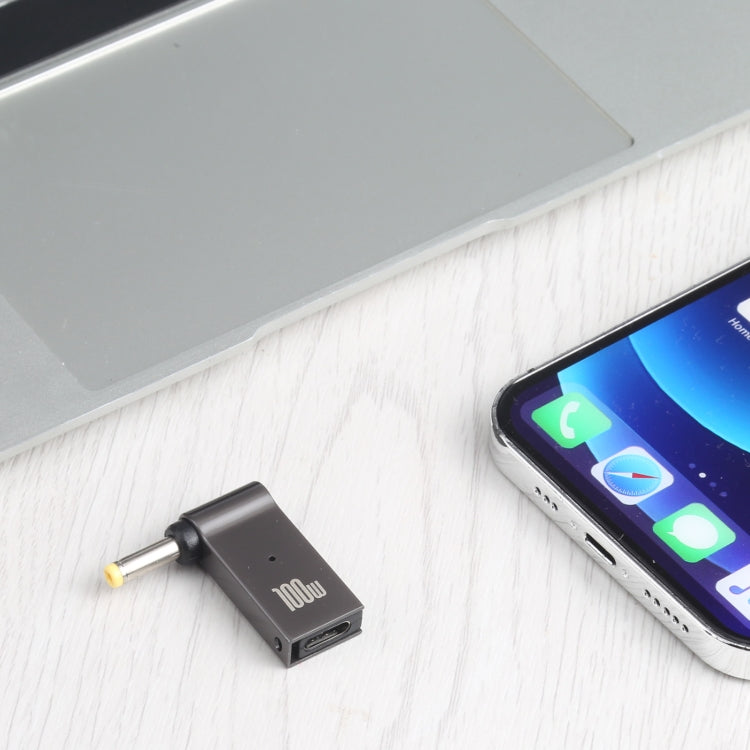 100W USB-C / Type-C หญิงเป็น DC 4.0x1.7 มม. อะแดปเตอร์ชาร์จคอมพิวเตอร์ชายสำหรับ Lenovo, Type-C Female to DC 4.0x1.7mm Male(Yellow)