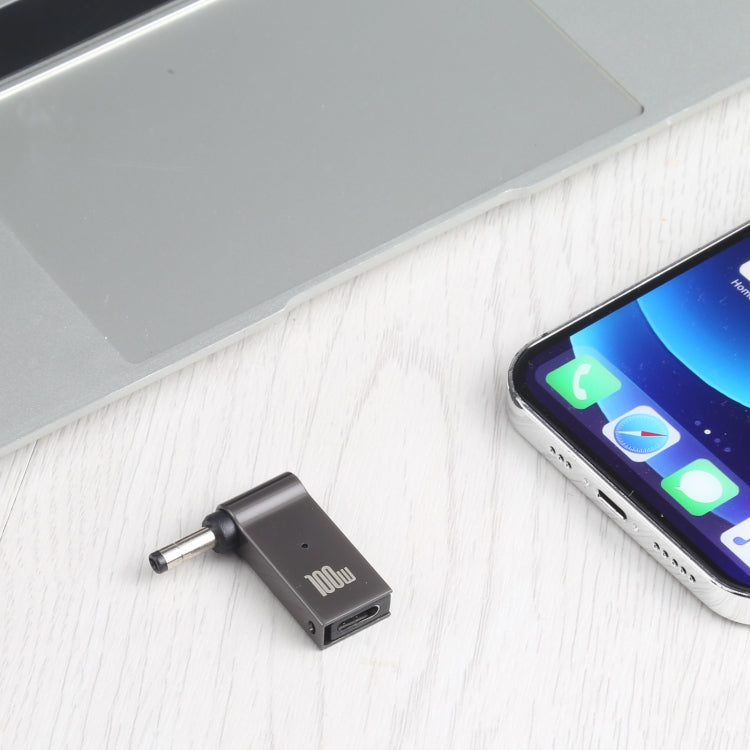 100W USB-C / Type-C หญิงเป็น DC 4.0x1.7 มม. อะแดปเตอร์ชาร์จคอมพิวเตอร์ชายสำหรับ Lenovo, Type-C Female to DC 4.0x1.7mm Male(Black)