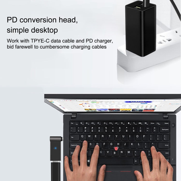 100W USB-C / Type-C หญิงเป็น DC 7.4x0.6 มม. อะแดปเตอร์ชาร์จคอมพิวเตอร์ชายสำหรับ Dell, Type-C Female to DC 7.4x0.6mm Male(for Dell)