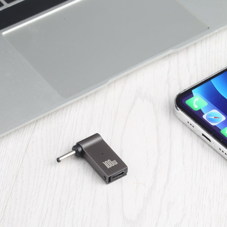 100W USB-C / Type-C หญิงเป็น DC 3.0x1.1 มม. อะแดปเตอร์ชาร์จคอมพิวเตอร์ชายสำหรับ Acer, Type-C Female to DC 3.0x1.1mm Male