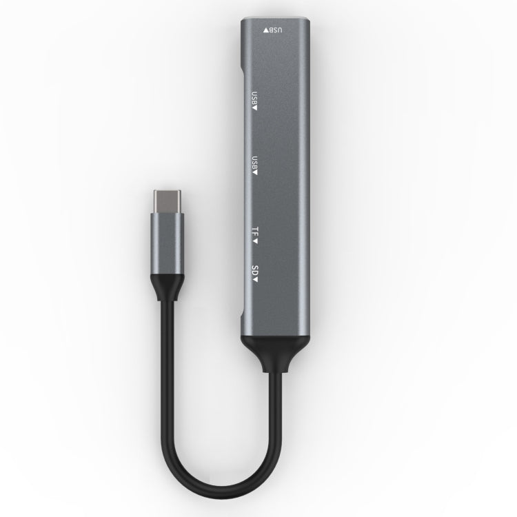 C-805 5 in 1 USB-C / Type-C ถึง 3 USB 3.0 + TF / SD Card Reader Adapter, C-805