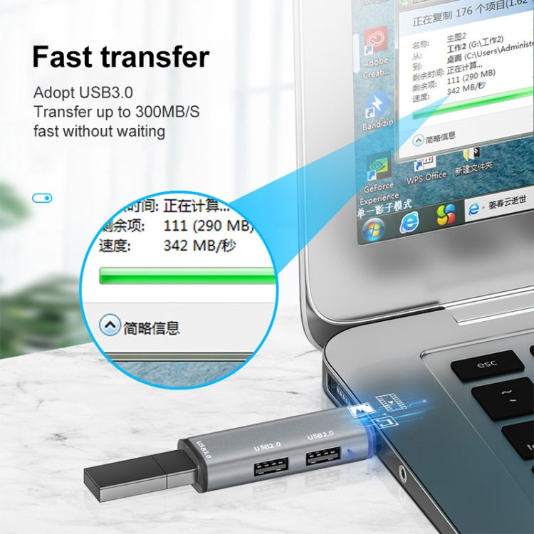 ADS-302C 3 in 1 มัลติฟังก์ชั่น Type-C / USB-C HUB Docking Station, ADS-302C
