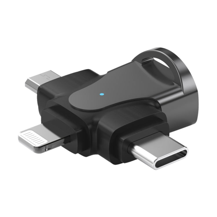 อะแดปเตอร์ 3 ใน 1 OTG, USB to Type-C / Micro USB / 8 Pin