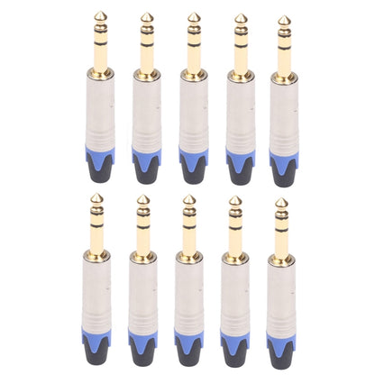 10 ชิ้น TC203N 6.35 มิลลิเมตร Gold-plated Audio สเตอริโอเชื่อมต่อปลั๊กเชื่อม