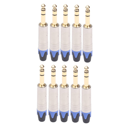 10 ชิ้น TC203N 6.35 มิลลิเมตร Gold-plated Audio สเตอริโอเชื่อมต่อปลั๊กเชื่อม