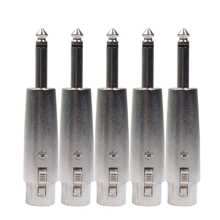 5 ชิ้น LZ1167G 6.35 มิลลิเมตรติดตามเดี่ยวหัวชายกับ XRL หญิงปลั๊กอะแดปเตอร์เสียง (สีดำ), LZ1167, LZ1167G