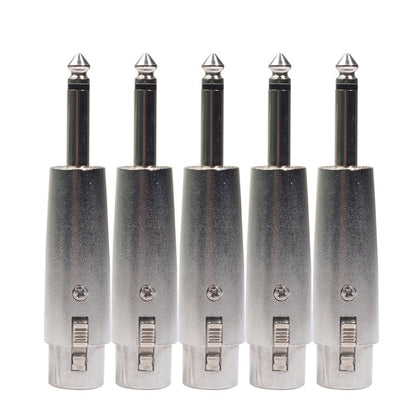 5 ชิ้น LZ1167G 6.35 มิลลิเมตรติดตามเดี่ยวหัวชายกับ XRL หญิงปลั๊กอะแดปเตอร์เสียง (สีดำ), LZ1167, LZ1167G