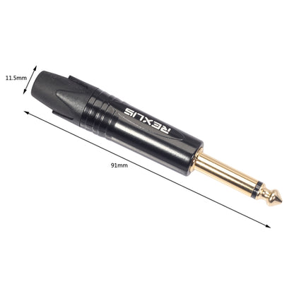 10 ชิ้น TC202 6.35 มิลลิเมตร Gold-plated Mono Sound เชื่อมปลั๊กอะแดปเตอร์เสียง