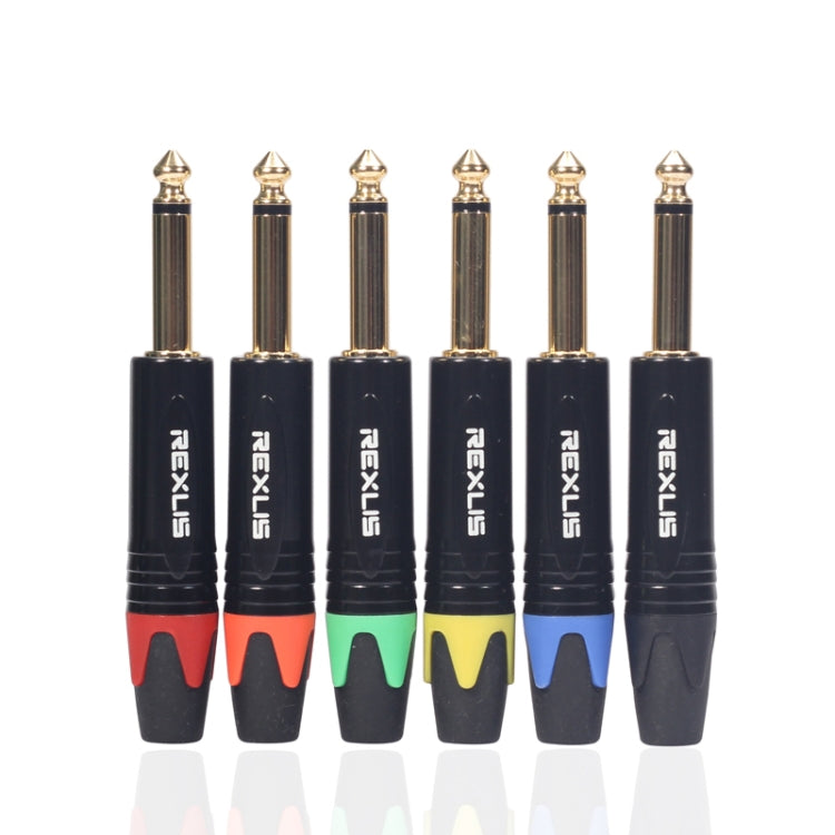 10 ชิ้น TC202 6.35 มิลลิเมตร Gold-plated Mono Sound เชื่อมปลั๊กอะแดปเตอร์เสียง